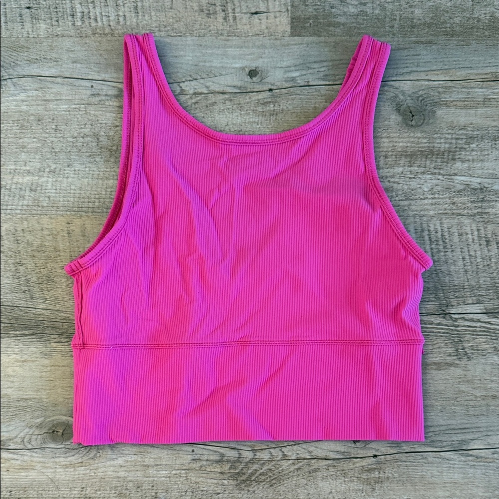 Lululemon Pink Ribbed Tank Top/Sportsbra